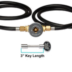 The included key to the Connection Kit for Natural Gas Fire Pit
