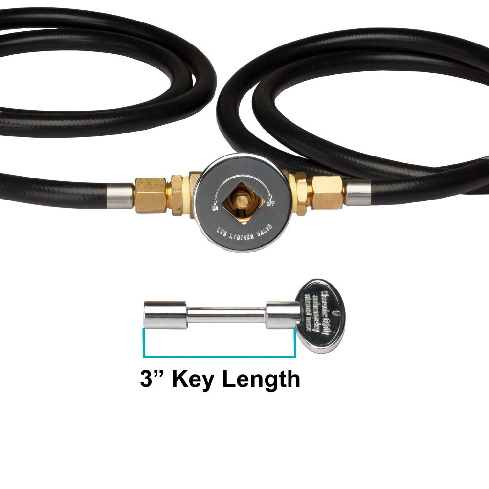 The included key to the Connection Kit for Natural Gas Fire Pit