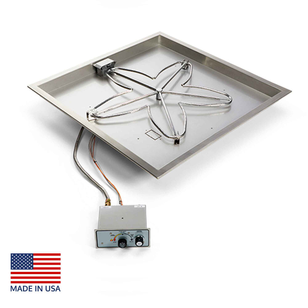 HPC Fire 18" Square Fire Pit Burner Pan