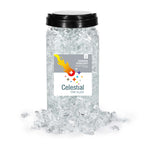 10 pound Jar of 1/2" Diamond Starlight Tempered Fire Glass - white fire glass.