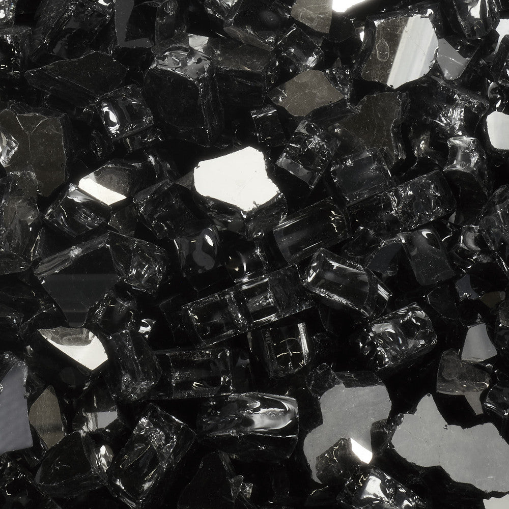 1/2" Dark Matter Black Reflective Fire Glass