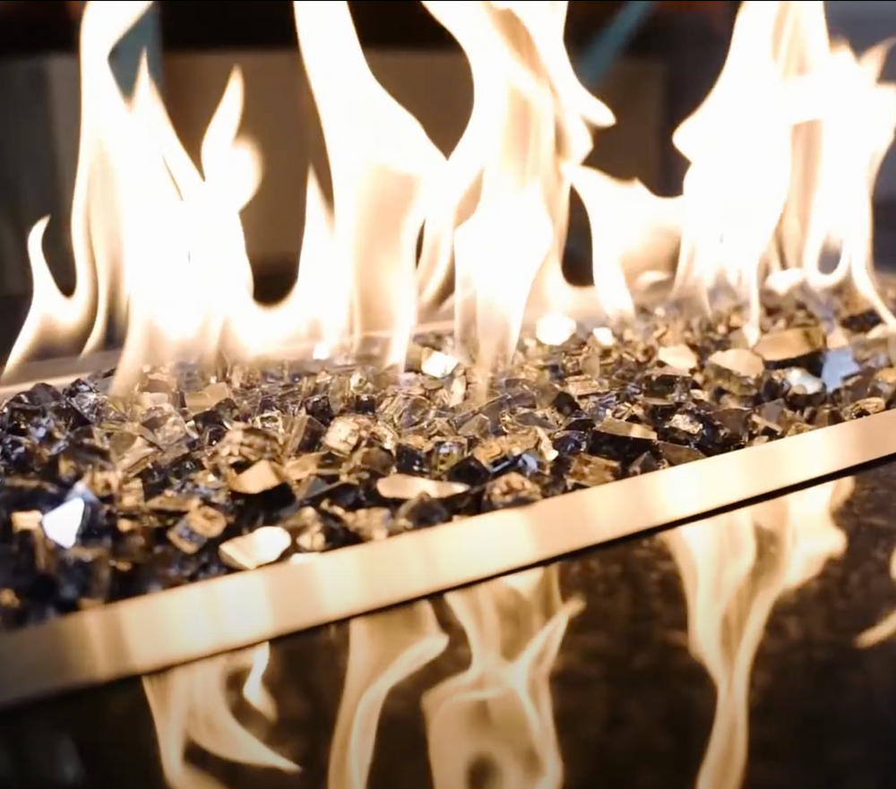 Tempered Fire Glass - 1/2" Interstellar Gray Reflective
