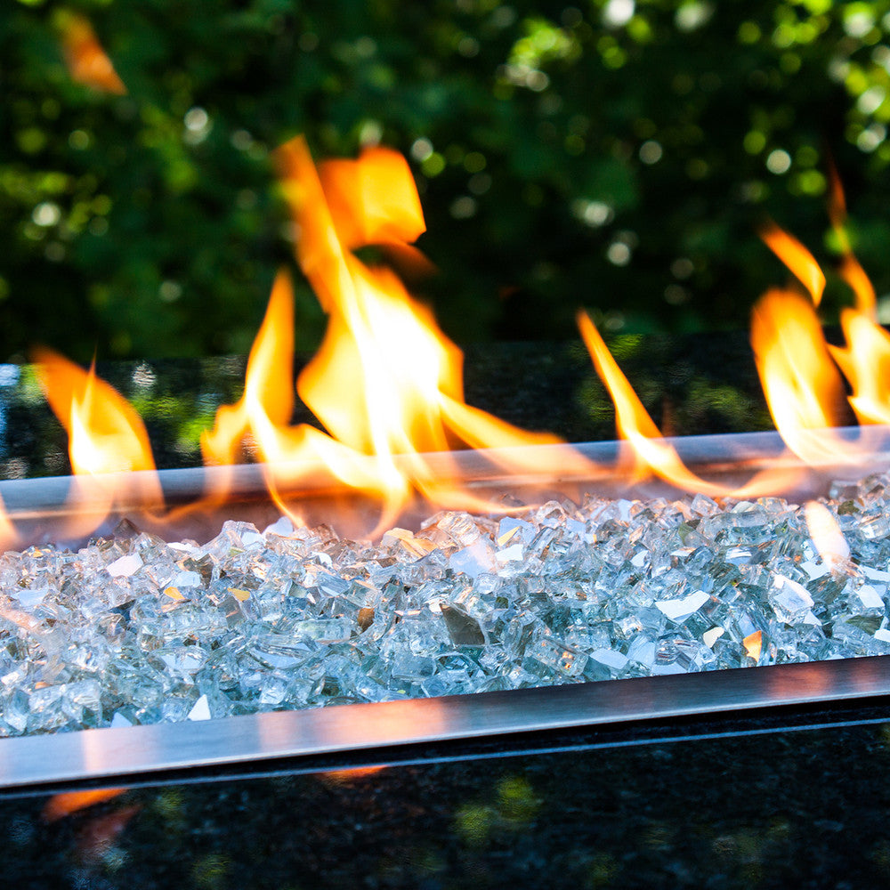 Tempered Fire Glass - 1/4" Platinum Moonlight Reflective