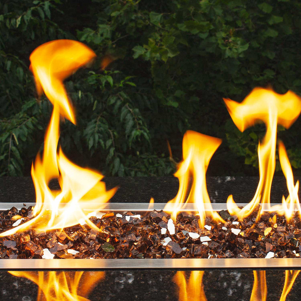 Tempered Fire Glass - 1/2" Cosmic Copper Reflective