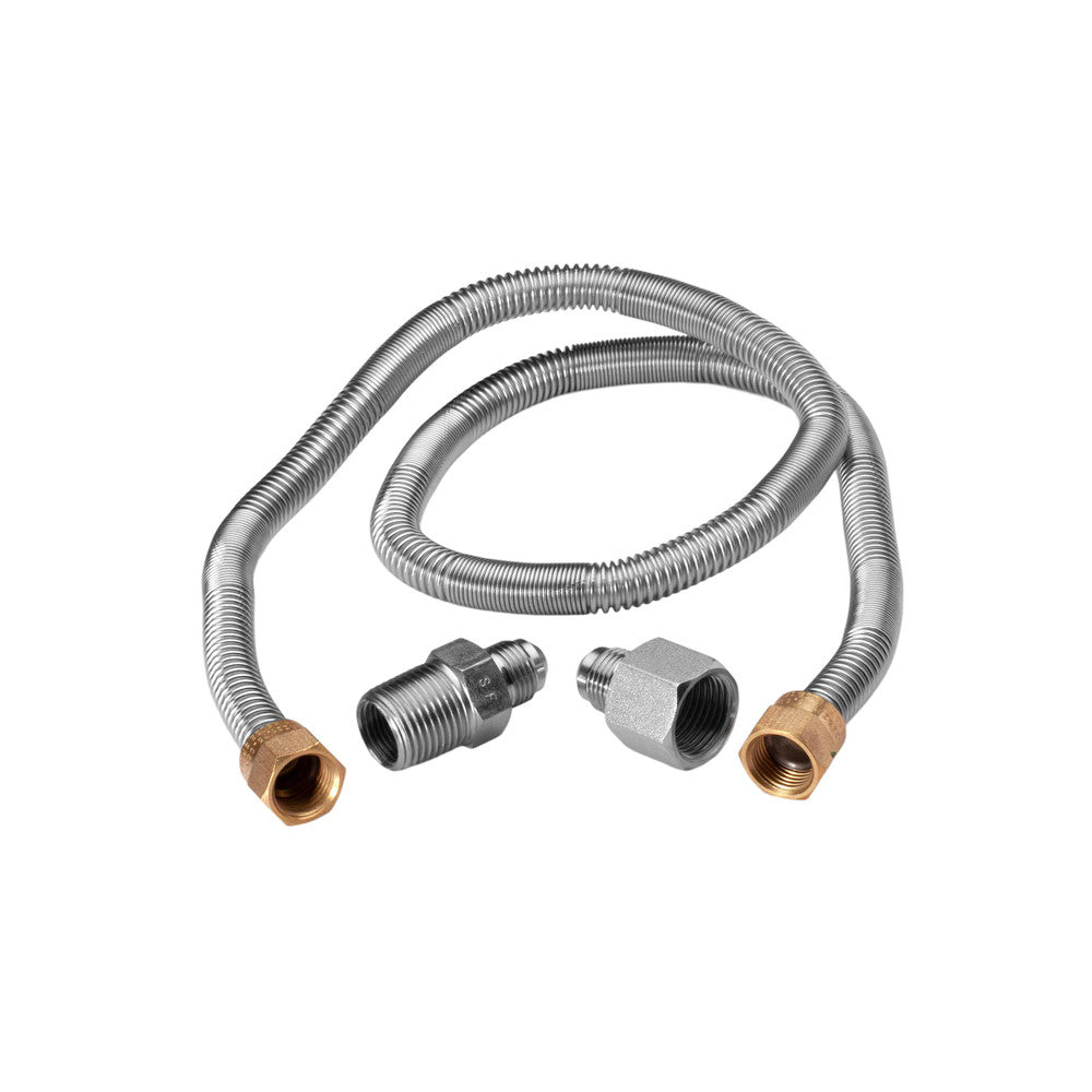 36" Whistle free flex line for propane or natural gas fire pits