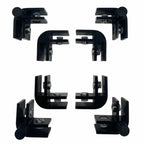 Wind Guard Hardware Corners in Black for Gas Fire Pits