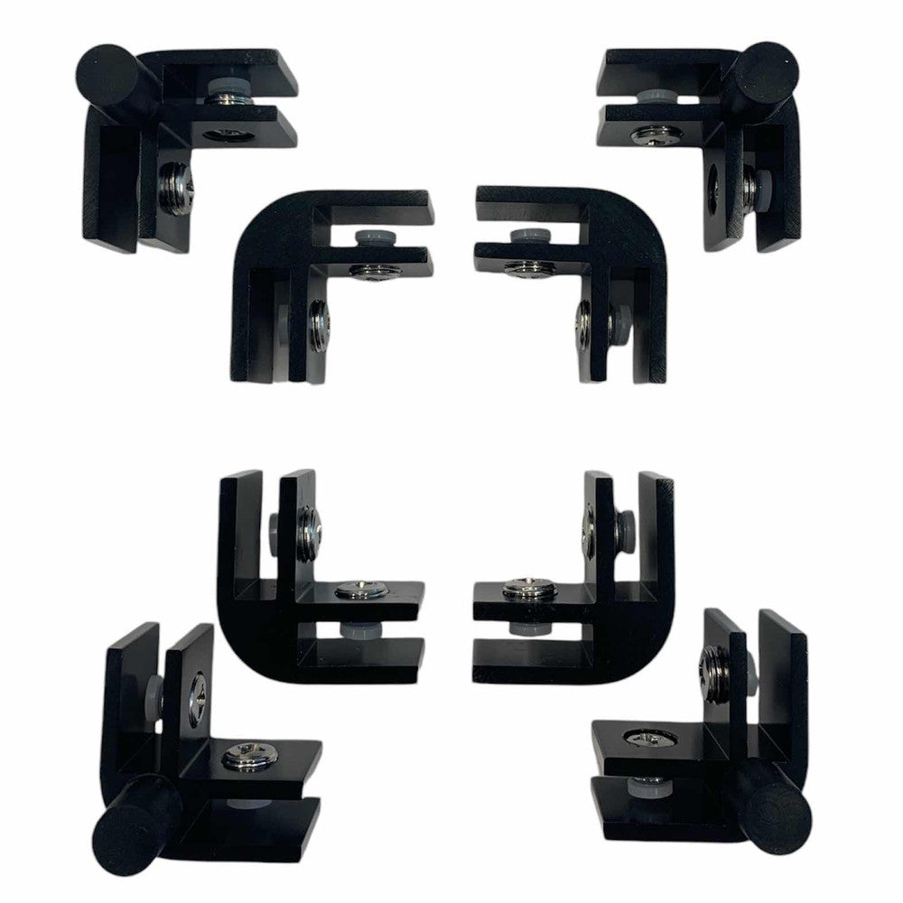 Wind Guard Hardware Corners in Black for Gas Fire Pits