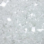Swatch of Crystal Clear Tempered Fire Glass pieces