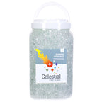 10 pound jar of clear quartz-like tempered fireglass