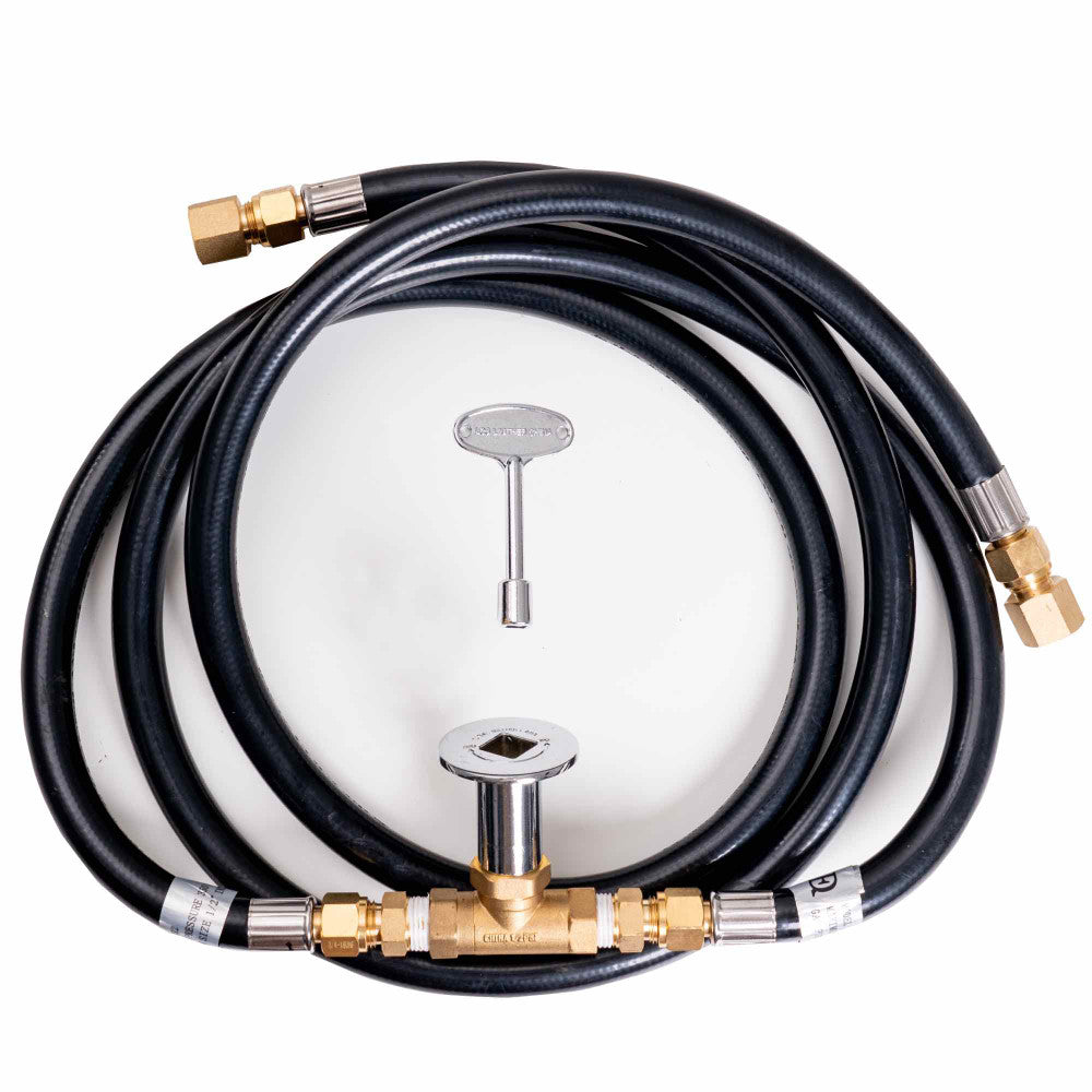 High Flow Natural Gas Connection Kit, with key valve.