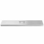 Front View of Stainless Steel Fire Pit Cover for 36" x 6" Linear Burner Pan