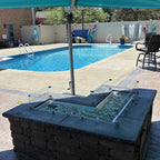 Custom wind guard in an L shape.